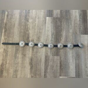 Women’s Western Black Belt with Silver Conchos